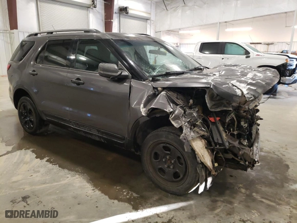 2013 Ford Utility Police Interceptor with VIN 1FM5K8AR4DGC21069, listed as a Copart auction lot 43254735 with 0 mi miles and Salvage Title. Bid and sale history available at carsss.com. Image 4.