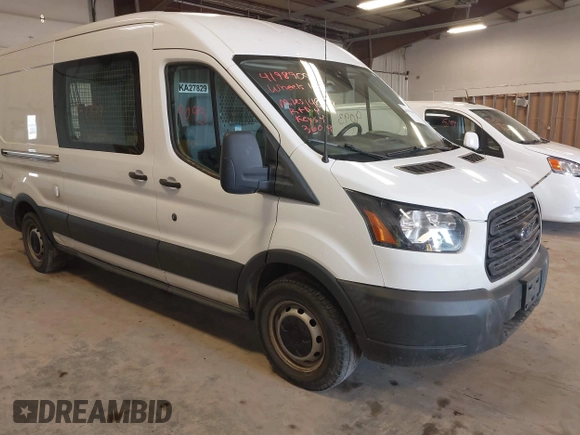 2018 Ford Transit with VIN 1FTBW2CM3JKA27829, listed as a IAAI auction lot 41989093 with 148,187 mi miles. Bid and sale history available at carsss.com. Image 1.