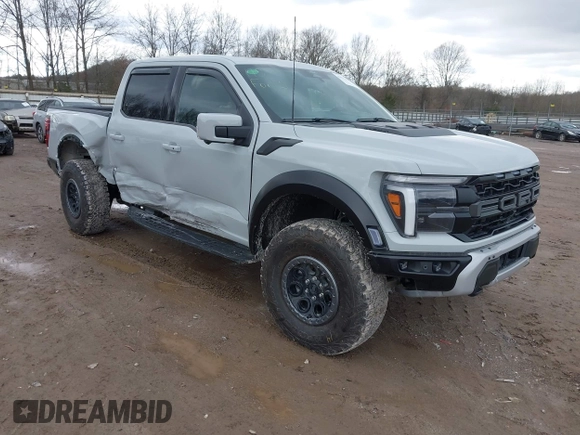 2024 Ford F-150 Raptor with VIN 1FTFW1RG1RFB44939, listed as a IAAI auction lot 41579404 with 3,597 mi miles and . Bid and sale history available at DreamBid. Image 1.