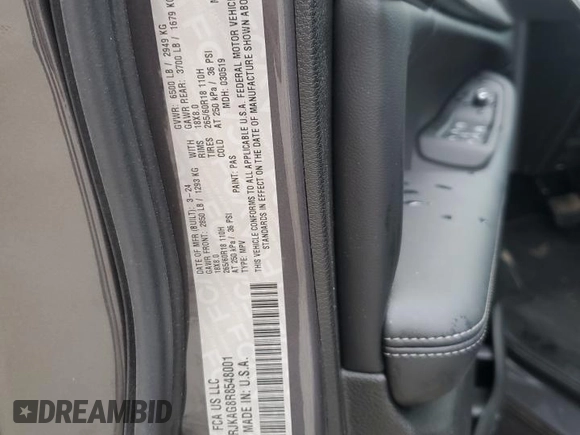 2024 Jeep Grand Cherokee Laredo z VIN 1C4RJKAG8R8548001, wystawiony jako Copart lot #80411974 z przebiegiem 2 654 mil mil oraz Szkoda całkowita • Salvage title. Historia ofert i sprzedaży dostępna na DreamBid. Obrazek 15.