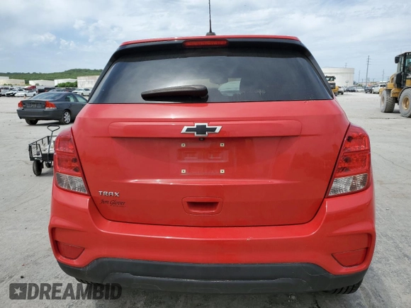 2020 Chevrolet Trax LS with VIN KL7CJKSB3LB350166, listed as a Copart auction lot 57199225 with 107,728 mi miles and Salvage title. Bid and sale history available at DreamBid. Image 6.