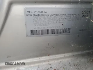2005 Audi A4 1.8T with VIN WAUJC68EX5A065001, listed as a Copart auction lot 77533784 with 128,124 mi miles and Salvage Title. Bid and sale history available at carsss.com. Image 12.