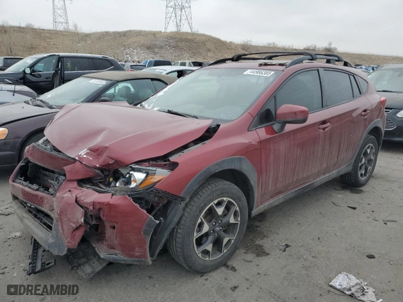 2019 Subaru Crosstrek Premium with VIN JF2GTACCXK8215022, listed as a Copart auction lot 44986385 with 64,870 mi miles and Salvage Title. Bid and sale history available at carsss.com. Image 1.