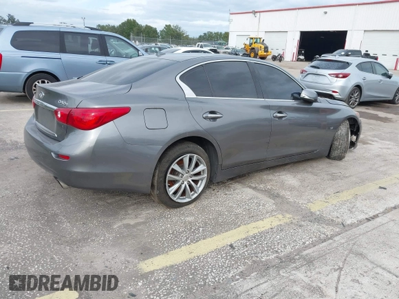 2015 Infiniti Q50 Premium with VIN JN1BV7AP5FM336231, listed as a IAAI auction lot 41654477 with 119,535 mi miles. Bid and sale history available at carsss.com. Image 4.