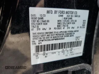 2023 Ford Mustang Mach-E Premium с VIN 3FMTK3SU5PMB06505, выставлен на аукционе Copart как лот 58757255 с пробегом Не указан миль и Списание • Salvage title. История ставок и продаж доступна на DreamBid. Изображение 14.