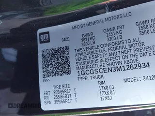 2021 Chevrolet Colorado 2WD LT z VIN 1GCGSCEN3M1262934, wystawiony jako IAAI lot #41728856 z przebiegiem 103 758 mil mil oraz . Historia ofert i sprzedaży dostępna na DreamBid. Obrazek 9.