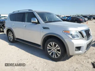 2020 Nissan Armada SL with VIN JN8AY2ND5L9110499, listed as a Copart auction lot 52770025 with 135,050 mi miles and Salvage Title. Bid and sale history available at carsss.com. Image 4.