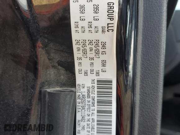 2010 Jeep Commander Limited with VIN 1J4RG5GT6AC113462, listed as a Copart auction lot 82400044 with 189,168 mi miles and Salvage title. Bid and sale history available at DreamBid. Image 16.