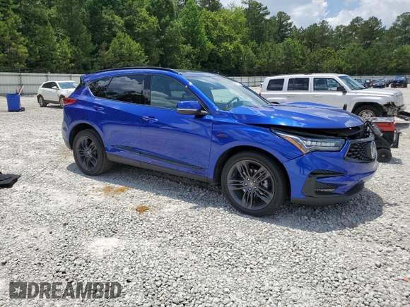 2021 Acura RDX w/A-Spec Package with VIN 5J8TC2H66ML004391, listed as a Copart auction lot 59773445 with 44,932 mi miles and Salvage title. Bid and sale history available at DreamBid. Image 4.