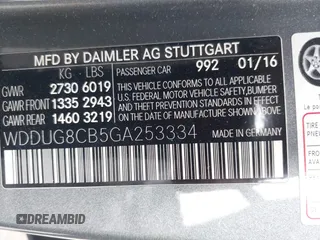 2016 Mercedes-Benz S 550 with VIN WDDUG8CB5GA253334, listed as a IAAI auction lot 42087794 with 91,315 mi miles and . Bid and sale history available at carsss.com. Image 9.