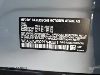 2023 BMW 4 Series M440i with VIN WBA63AW02PFN40551, listed as a IAAI auction lot 41230910 with 23,526 mi miles and . Bid and sale history available at DreamBid. Image 9.
