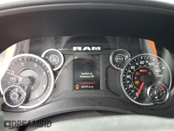 2024 Ram 2500 Big Horn with VIN 3C6UR5DL3RG119413, listed as a Copart auction lot 55709064 with 33,197 mi miles and Salvage title. Bid and sale history available at DreamBid. Image 9.