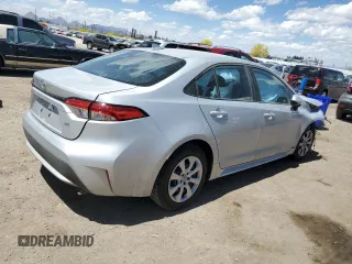 2022 Toyota Corolla LE with VIN 5YFEPMAEXNP313394, listed as a Copart auction lot 53309875 with 57,507 mi miles and Salvage Title. Bid and sale history available at carsss.com. Image 3.