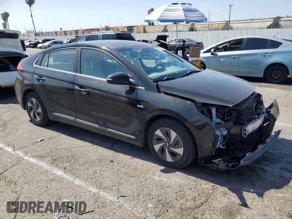 2017 Hyundai Ioniq SEL with VIN KMHC75LCXHU024222, listed as a Copart auction lot 61100395 with 100,016 mi miles and Salvage title. Bid and sale history available at DreamBid. Image 4.