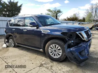 2017 Nissan Armada SV with VIN JN8AY2NC0H9503180, listed as a Copart auction lot 52064385 with Not Provided miles and Salvage Title. Bid and sale history available at DreamBid. Image 4.