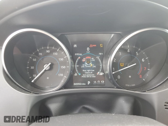 2020 Jaguar F-Pace 25t Premium with VIN SADCJ2FX5LA645580, listed as a Copart auction lot 64662805 with 45,932 mi miles and Salvage title. Bid and sale history available at DreamBid. Image 9.