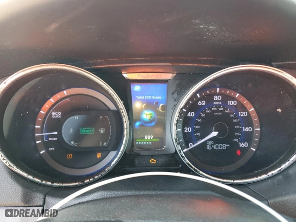 2013 Hyundai Sonata Hybrid with VIN KMHEC4A4XDA067030, listed as a Copart auction lot 42715545 with 164,008 mi miles and Non Repairable. Bid and sale history available at carsss.com. Image 9.