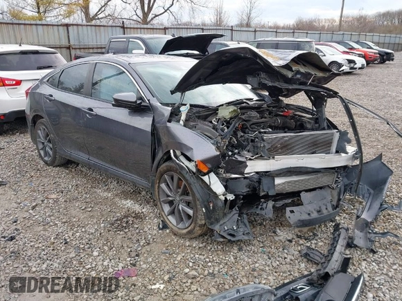 2019 Honda Civic Sedan EX with VIN 19XFC1F37KE008972, listed as a IAAI auction lot 41898785 with 82,784 mi miles. Bid and sale history available at carsss.com. Image 1.