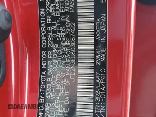 2012 Toyota Prius Two with VIN JTDZN3EU6C3067422, listed as a Copart auction lot 54161565 with 254,715 mi miles and Salvage Title. Bid and sale history available at DreamBid. Image 13.
