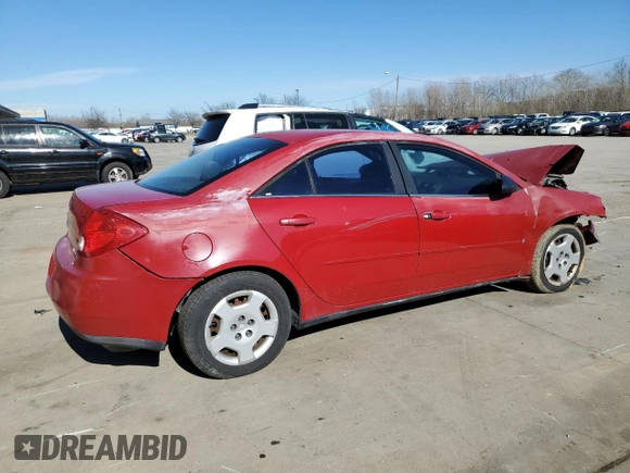 2006 Pontiac G6 6-Cyl with VIN 1G2ZG558864258707, listed as a Copart auction lot 48946375 with 0 mi miles and Salvage Title. Bid and sale history available at carsss.com. Image 3.