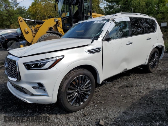 2024 Infiniti QX80 SENSORY with VIN JN8AZ2BC4R9501435, listed as a Copart auction lot 73679564 with 2,471 mi miles and Salvage Title. Bid and sale history available at carsss.com. Image 1.