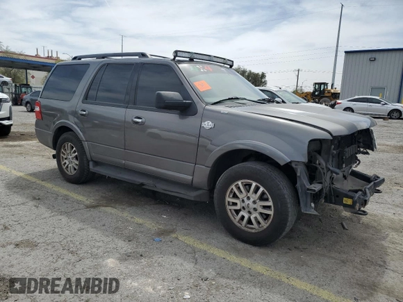 2014 Ford Expedition King Ranch with VIN 1FMJU1J58EEF44468, listed as a Copart auction lot 56375275 with 214,801 mi miles and Salvage title. Bid and sale history available at DreamBid. Image 4.