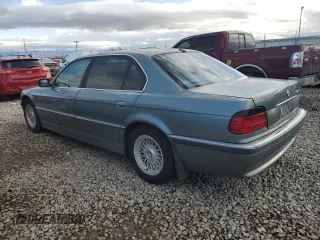 2001 BMW 7 Series 740iL with VIN WBAGH834X1DP34124, listed as a Copart auction lot 43936465 with 124,279 mi miles and Clean Title. Bid and sale history available at carsss.com. Image 2.