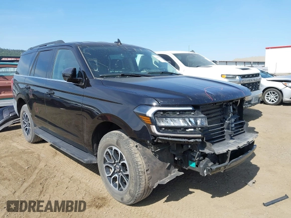 2024 Ford Expedition XLT with VIN 1FMJU1H83REA52243, listed as a IAAI auction lot 42510742 with 33,284 mi miles and . Bid and sale history available at DreamBid. Image 1.
