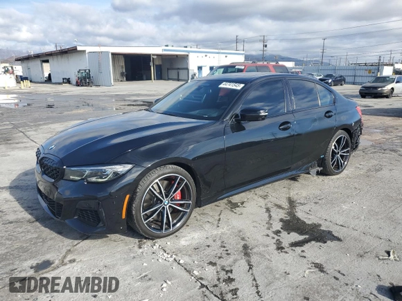 2022 BMW 3 Series M340i with VIN 3MW5U7J00N8C29838, listed as a Copart auction lot 44741545 with 37,733 mi miles and Salvage Title. Bid and sale history available at carsss.com. Image 1.