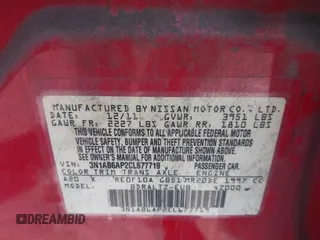 2012 Nissan Sentra SR with VIN 3N1AB6AP2CL677719, listed as a IAAI auction lot 42168425 with 89,132 mi miles and . Bid and sale history available at DreamBid. Image 9.
