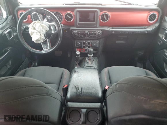 2021 Jeep Wrangler Unlimited Rubicon with VIN 1C4HJXFN1MW695586, listed as a Copart auction lot 59140415 with 47,059 mi miles and Salvage title. Bid and sale history available at DreamBid. Image 8.