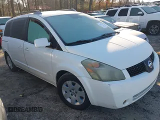 2005 Nissan Quest SE with VIN 5N1BV28UX5N114655, listed as a IAAI auction lot 41587275 with 168,258 mi miles. Bid and sale history available at carsss.com. Image 1.