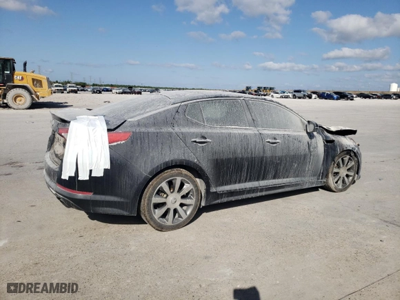 2012 Kia Optima SX with VIN 5XXGR4A6XCG013386, listed as a Copart auction lot 53230285 with 0 mi miles and Salvage Title. Bid and sale history available at carsss.com. Image 3.