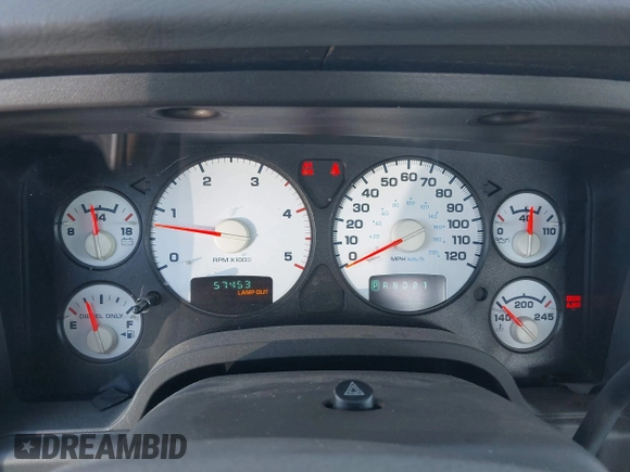 2004 Dodge Ram 2500 SLT with VIN 3D7KA28604G133004, listed as a IAAI auction lot 41654514 with 57,453 mi miles. Bid and sale history available at carsss.com. Image 7.