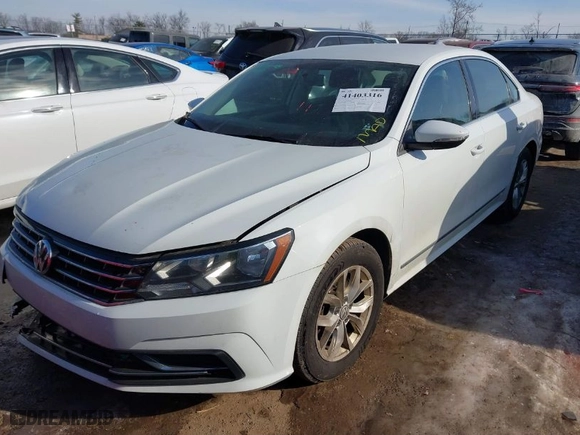 2016 Volkswagen Passat 1.8T S with VIN 1VWAS7A35GC015437, listed as a IAAI auction lot 41403316 with 167,873 mi miles. Bid and sale history available at carsss.com. Image 2.