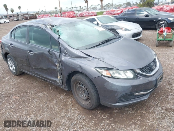 2014 Honda Civic Sedan LX with VIN 19XFB2F54EE032323, listed as a IAAI auction lot 41914357 with 133,223 mi miles. Bid and sale history available at carsss.com. Image 6.