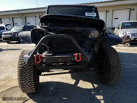 2013 Jeep Wrangler Unlimited Sahara with VIN 1C4BJWEG6DL698827, listed as a Copart auction lot 48284385 with 92,370 mi miles and Salvage Title. Bid and sale history available at carsss.com. Image 10.