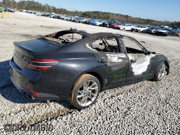 2022 Genesis G70 2.0T with VIN KMTG34TA4NU096699, listed as a Copart auction lot 87358864 with 0 mi miles and Non Repairable. Bid and sale history available at carsss.com. Image 3.