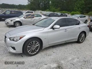 2018 Infiniti Q50 Luxe z VIN JN1EV7AP6JM590388, wystawiony jako Copart lot #54688705 z przebiegiem 100 052 mil mil oraz Szkoda całkowita • Salvage title. Historia ofert i sprzedaży dostępna na DreamBid. Obrazek 1.