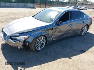 2021 Infiniti Q50 Luxe with VIN JN1EV7BR5MM751785, listed as a IAAI auction lot 41817093 with 48,331 mi miles and . Bid and sale history available at DreamBid. Image 2.