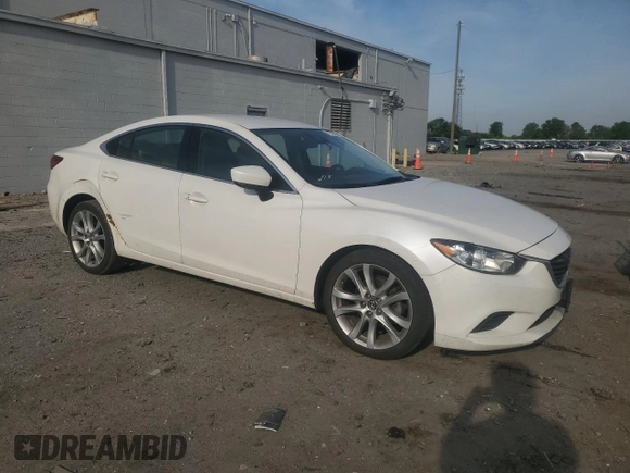 2017 Mazda 6 Touring with VIN JM1GL1V56H1151088, listed as a Copart auction lot 51741435 with 124,331 mi miles and Salvage Title. Bid and sale history available at carsss.com. Image 4.