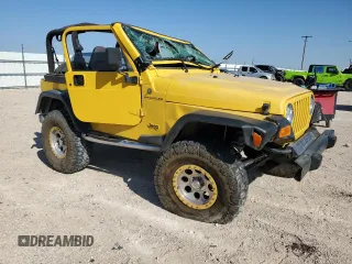 2001 Jeep Wrangler SE with VIN 1J4FA29P81P308796, listed as a Copart auction lot 66028964 with 178,271 mi miles and Salvage Title. Bid and sale history available at carsss.com. Image 4.