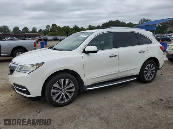 2015 Acura MDX Tech Pkg with VIN 5FRYD3H40FB002968, listed as a Copart auction lot 71251964 with 170,831 mi miles and Salvage Title. Bid and sale history available at carsss.com. Image 1.