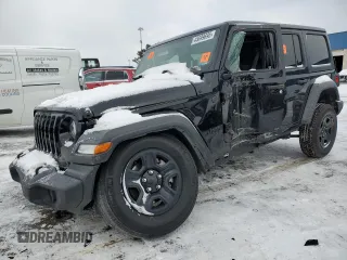 2022 Jeep Wrangler Unlimited Sport S with VIN 1C4HJXDG7NW227321, listed as a Copart auction lot 45699695 with 25,369 mi miles and Salvage title. Bid and sale history available at DreamBid. Image 1.