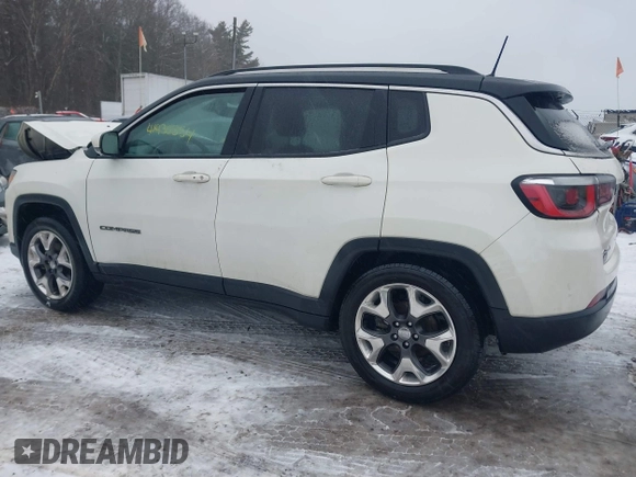 2020 Jeep Compass Limited with VIN 3C4NJDCB8LT106629, listed as a IAAI auction lot 41430354 with 105,510 mi miles. Bid and sale history available at carsss.com. Image 14.
