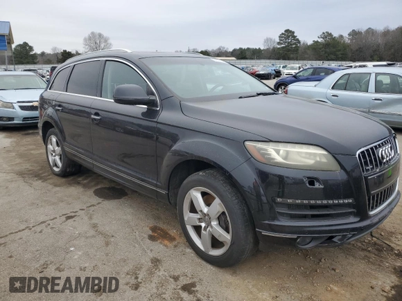 2012 Audi Q7 Premium Plus with VIN WA1LMAFEXCD009290, listed as a Copart auction lot 44557585 with 156,817 mi miles and Clean title. Bid and sale history available at DreamBid. Image 4.