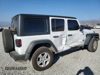 2022 Jeep Wrangler Unlimited Sport S with VIN 1C4HJXDNXNW256780, listed as a Copart auction lot 76101474 with 56,954 mi miles and Salvage Title. Bid and sale history available at carsss.com. Image 3.