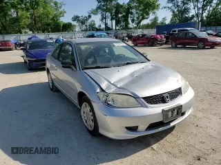 2005 Honda Civic Cpe LX with VIN 1HGEM22535L020118, listed as a Copart auction lot 52346185 with 148,777 mi miles and Salvage Title. Bid and sale history available at carsss.com. Image 10.