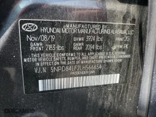 2020 Hyundai Elantra SEL with VIN 5NPD84LF2LH566654, listed as a Copart auction lot 53150195 with 113,031 mi miles and Clean Title. Bid and sale history available at carsss.com. Image 12.