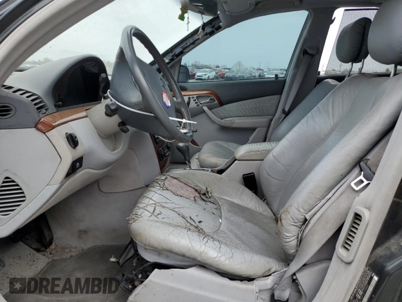 2001 Mercedes-Benz S-Class with VIN WDBNG70J51A177866, listed as a Copart auction lot 48329325 with 136,687 mi miles and Clean Title. Bid and sale history available at carsss.com. Image 7.